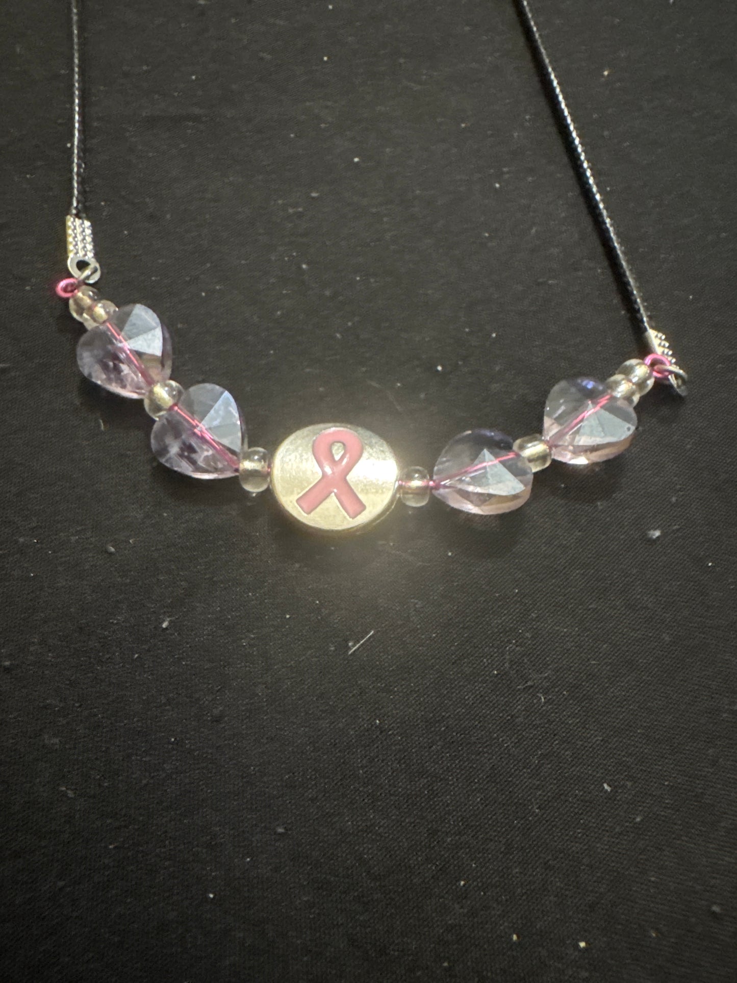 Breast cancer awareness necklace