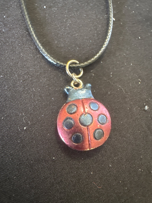 Lady bug necklace