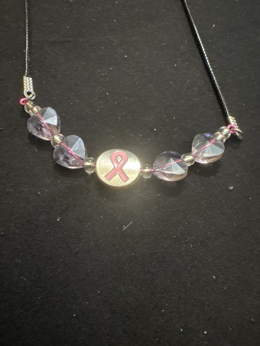 Breast cancer awareness necklace
