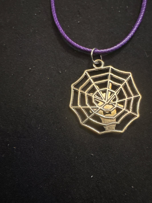 Spider web necklace