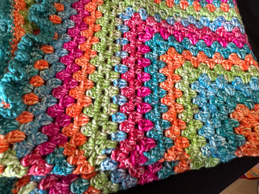 Hand crochet baby blanket