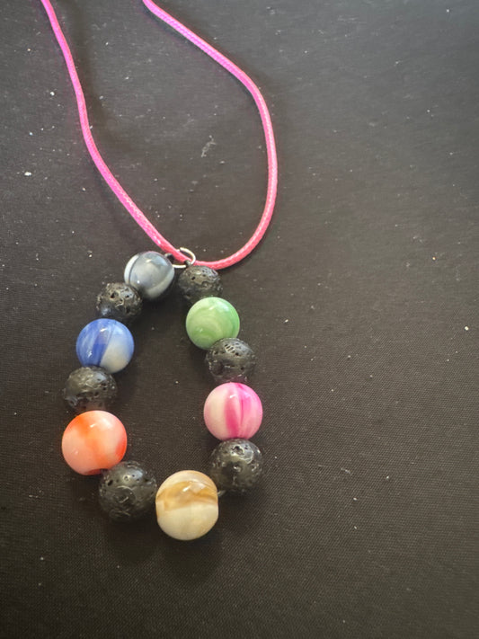 Ceramic bead necklace