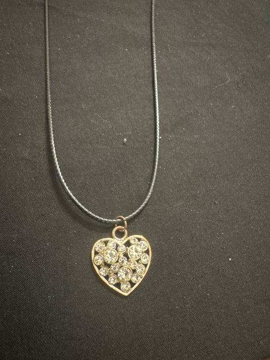 Rhinestone heart necklace